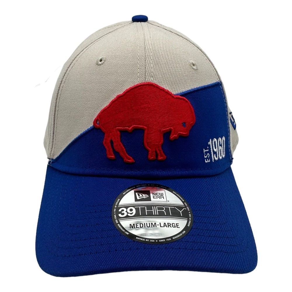 New Era 39Thirty Buffalo Bills 2023 Sideline Historic Throwback Retro Hat Sz M/L